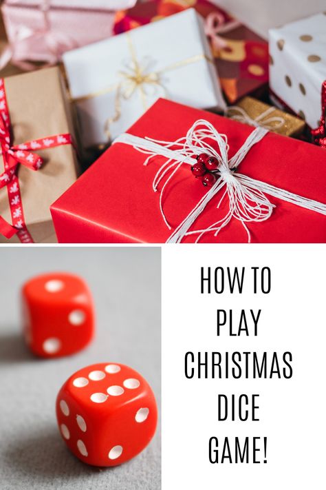 Gift Exchange Christmas Dice Game - Fun Party Pop Christmas Family Party Ideas, White Elephant Game Ideas, Christmas Gift Passing Game, Softball Christmas Party, Christmas Gift Swap Games, Family Charades, Dice Gift Exchange, Christmas Hosting Ideas, Xmas Gift Exchange