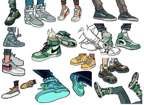 Drawing Shoes, Like Drawing, Sneaker Art, Shoes Drawing, 캐릭터 드로잉, Poses References, Shoe Art, Drawing Clothes, Comic Book Artists