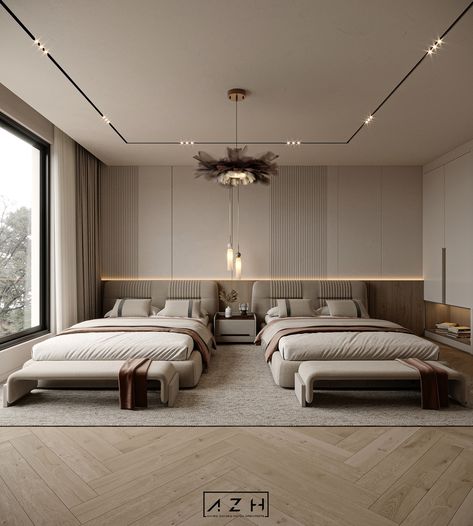 Double Bedroom Bedroom For Parents Ideas, Bedroom Hotel Ideas, 2 Queen Beds In One Room Hotel, Two Double Beds In One Room Ideas, Kids Room Double Bed, Hotel Room Interior Modern, Room Ideas Shared Bedrooms, Two Queen Beds In One Room, Two People Bedroom Ideas