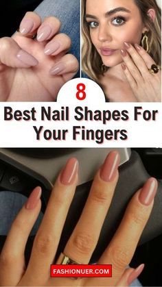 Top 5 Nail Shapes: Finding the Perfect Fit for You - Fashion Tips Tricks What Nail Shape Is Best For Me, Shapes Of Acrylic Nails, Nail Shapes For Hand Types, Nail Styles Shapes, Different Shape Nails, Best Nail Shape For Chubby Hands, Best Nail Shape For Your Hands, Nails For Fat Fingers, Almond To Coffin