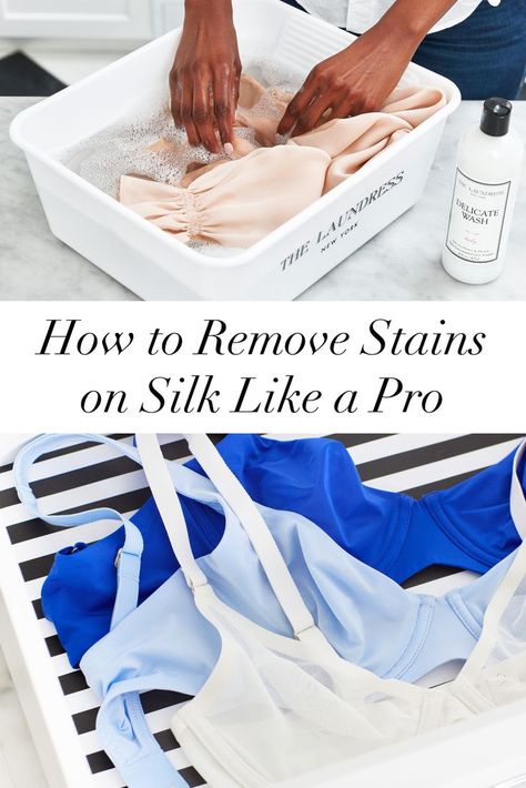 How To Wash Silk, The Laundress, Laundry Tips, Remove Stains, Stain Removal, Dry Cleaners, Laundry Hacks, Diy Cleaning Products, Stain Remover