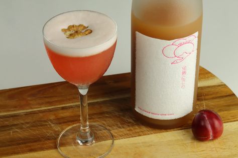 The Nigori Umeshu that I utilised is very cloudy, viscous, has a fresh acidity and has a notable amount of sugar. Plums pair with other stone fruits, nuts and whiskey so I utilised rye whiskey for a unique Umeshu sour. Umeshu Cocktail, Japanese Vodka, Japanese Tapas, Smoked Eggs, Grilled Rice, Cream Cheese Potatoes, Ginger Cocktails, Pork Skewers, Green Tea Ice Cream