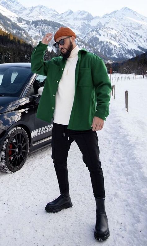 Christmas Outfits for Guys – 32 Ways To Dress for Christmas Green Winter Outfits Men, Fall Urban Outfits Men, Men Winter Style Casual, Winter Outfits Men Streetwear 2022, Men’s Winter Outfits 2022, Mens Nyc Style, Streetwear Fashion Winter Men, Mens New York Winter Outfit, Men Nyc Winter Outfit