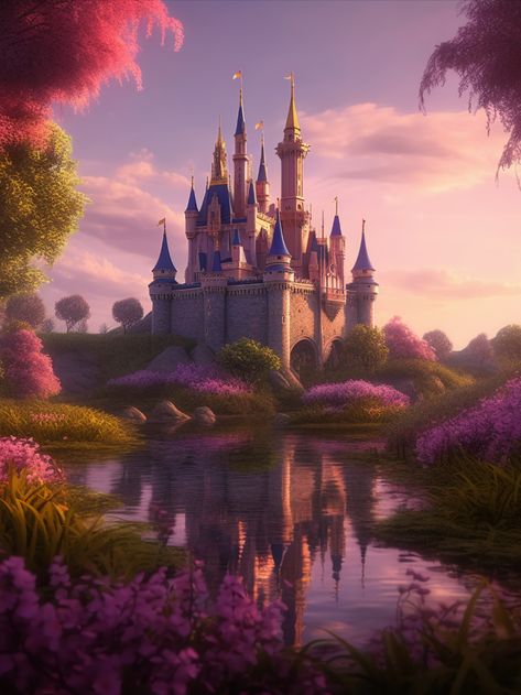 Fairy Tail Castle, Fairy Tale Castle Aesthetic, Enchanted Castle Aesthetic, Fairy Castles, Fairy Tale Aesthetic Princesses, Fairytale School, Castle Fairytale, Fairytale Environment, Magical Background Fairytale