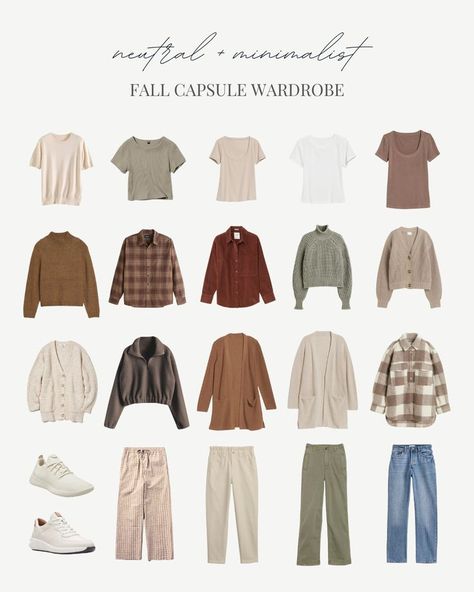 My neutral fall capsule wardrobe 🤎 most of my pieces are thrifted but I've linked some similar options even more options linked in my blog post: amayabueno.com #fallcapsulewardrobe #neutralfallwardrobe #minimalwardrobe #fallclothing Follow my shop @amayabueno on the @shop.LTK app to shop this post and get my exclusive app-only content! #liketkit #LTKstyletip #LTKSeasonal Autumn Fashion Capsule, Boho Casual Capsule Wardrobe, Neutral Autumn Capsule Wardrobe, Minimalist Autumn Capsule Wardrobe, Winter Capsule Wardrobe Aesthetic, Beige Aesthetic Wardrobe, Fall Capsule Wardrobe Aesthetic, Autumn Wardrobe Staples, Neutral Fall Wardrobe