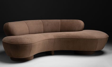 Vladimir Kagan Sofa in Wool Blend by Rosemary Hallgarten :: Obsolete Vladimir Kagan, Sofa Frame, Antique Frames, Alpaca Wool, Rosemary, Wool Blend, Sofa, Wool, Frame