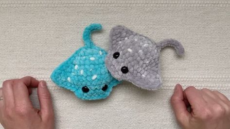 Manta Ray Crochet Pattern Free, Sting Ray Crochet Pattern Free, Sting Ray Crochet, Crochet Stingray Pattern Free, Stingray Crochet, Crochet Stingray, Amigurumi Pattern Free, Crochet Washcloth Pattern, Leftover Yarn