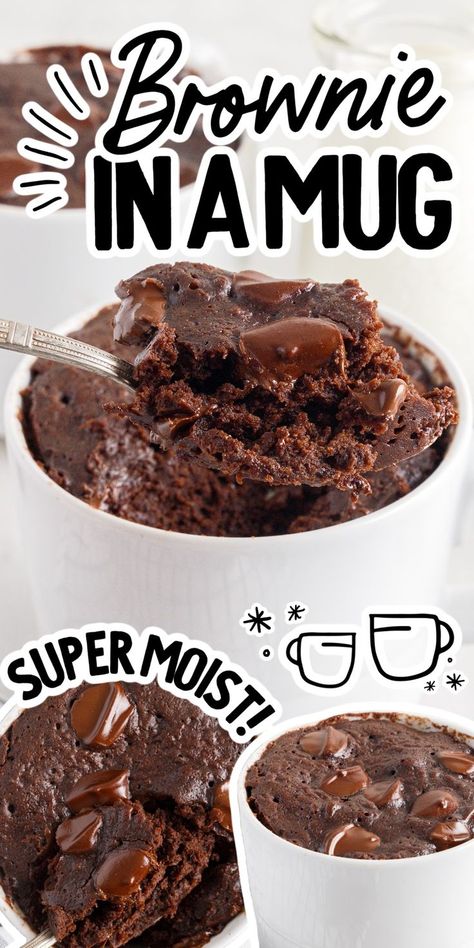 Brownie in a Mug Best Brownie In A Mug Recipe, Brownie On A Mug, Fudge Brownie In A Mug Recipe, Brownie In A Mug No Egg, Single Brownie In A Mug, Brownies In A Mug Recipe, Best Mug Brownie Recipe, Mug Cake With Brownie Mix Boxes, Easy Mug Brownie Microwave