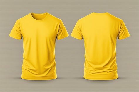 Mockup Camisa, Dark Background Wallpaper, Happy Birthday Design, T Shirt Design Template, Photo To Cartoon, Yellow Shirt, Orange T Shirts, Yellow T Shirt, Yellow Shirts