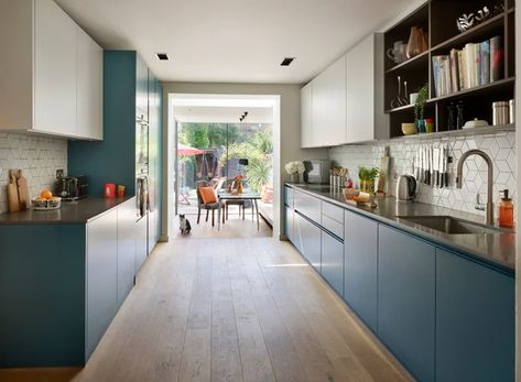 Narrow Kitchen Extension Ideas, Victorian Terrace Kitchen Layout, Victorian Terrace Galley Kitchen, Victorian Terrace Kitchen Ideas, Galley Kitchen Extension, Extension Kitchen Ideas, Victorian Galley Kitchen, Terrace House Living Room, Small Kitchen Extension Ideas