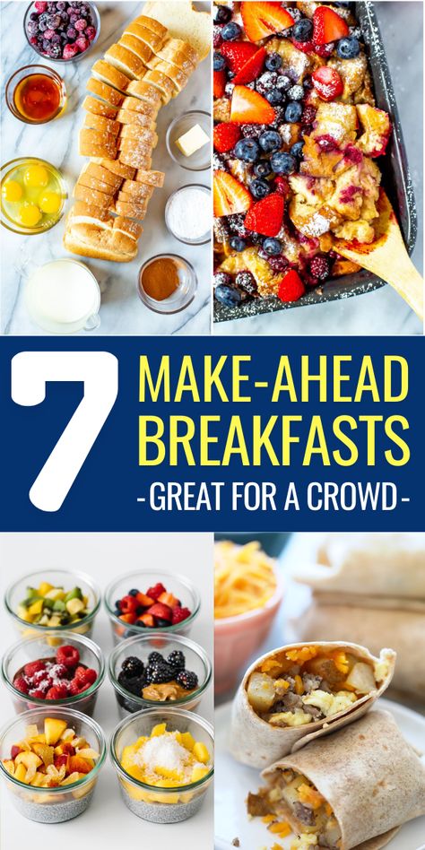 Breakfast Ideas For Work Group, Easy Breakfast Make Ahead Simple, Work Meeting Breakfast Ideas, Baseball Brunch Ideas, Make Ahead Breakfast For Camping, Easy Brunch For Large Group, Office Breakfast Ideas Simple, Camping Breakfasts For A Group, Simple Ladies Brunch Ideas