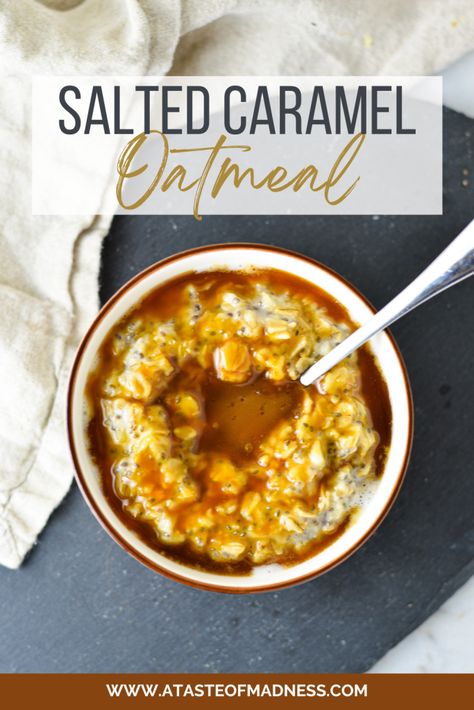 Salted Caramel Oatmeal, Caramel Oatmeal, Easy Salted Caramel, Weekend Brunch Recipes, Oats Recipes Breakfast, Slow Cooker Breakfast Casserole, Salted Carmel, Dessert For Breakfast, Slow Cooker Breakfast