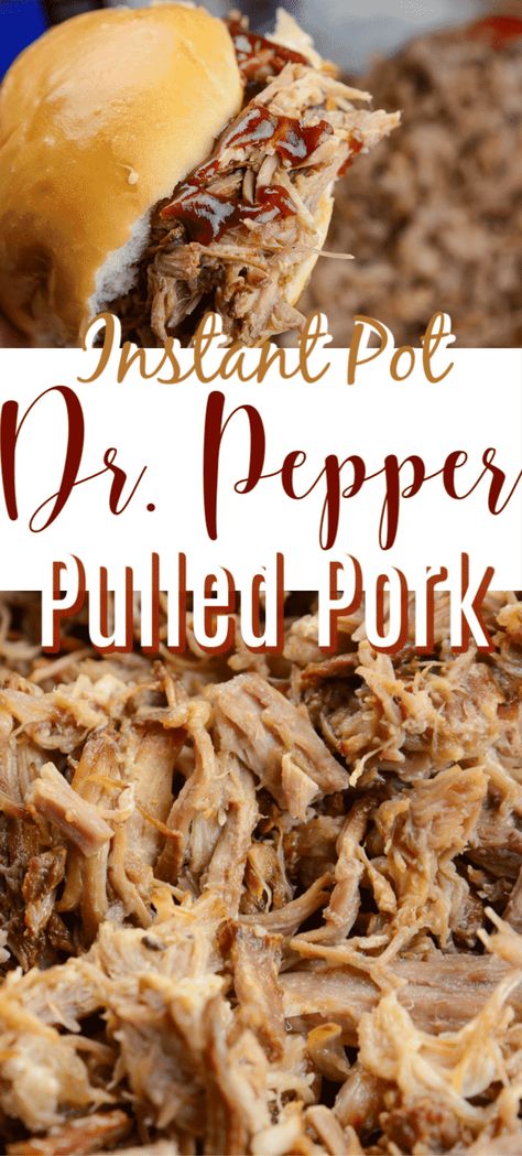 Pulled Pork Instant Pot Recipe, Dr Pepper Pulled Pork, Instant Pot Pulled Pork, Fettucini Alfredo, Pot Recipes Easy, Crock Pot Recipes, Diner Recept, Instant Pot Pork, Slow Cooker Pulled Pork