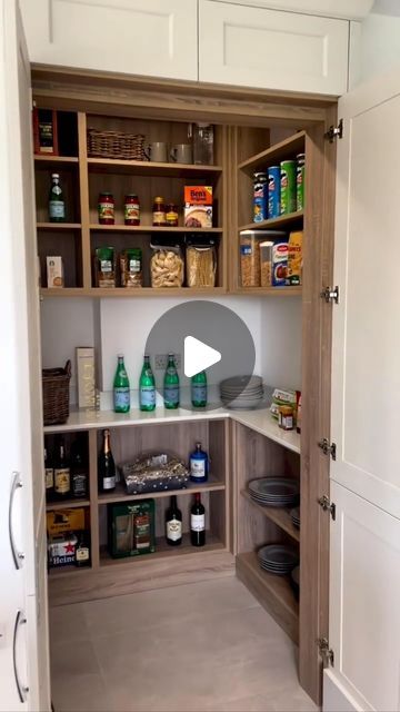 Fridge In Pantry, Hidden Kitchen Pantry, Hidden Pantries, Hidden Pantry, Hidden Kitchen, Renovation Ideas, Kitchen Pantry, Remodel Ideas, Home Renovation