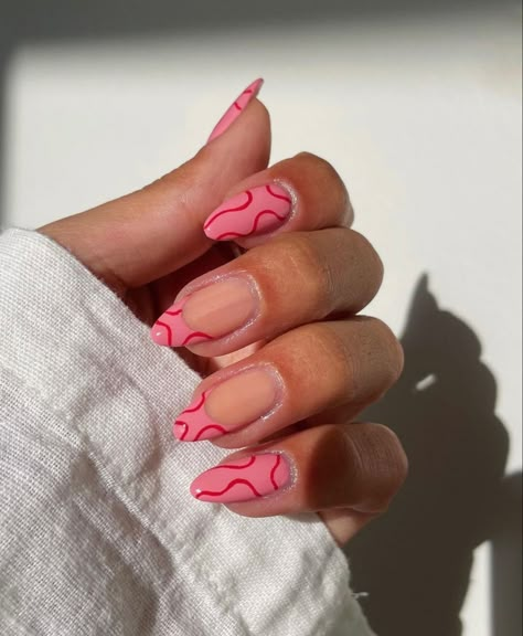 Design Pink Nails, Pink Nail Design, Easy Nail Design, Trendy Shades, Plain Nails, Summer Nail Ideas, Basic Nails, White Nail, Nails Spring