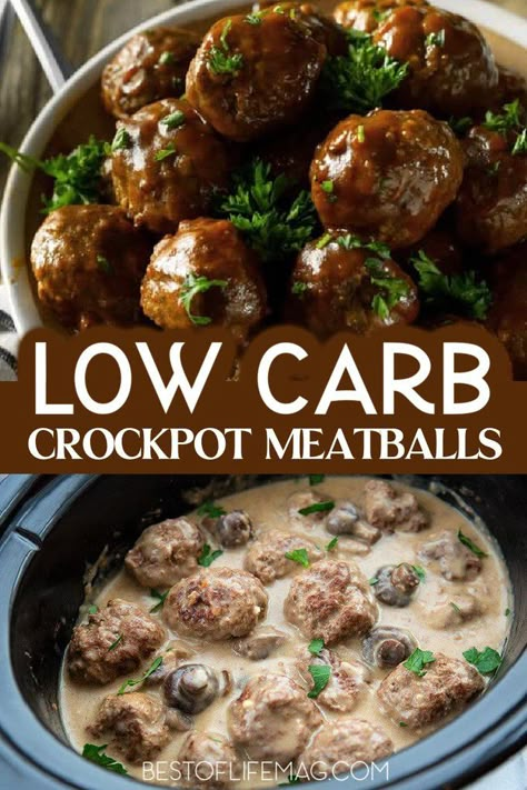 If you are on a low carb diet, these tasty low carb crockpot meatballs will curb your hunger without compromising taste! Low Carb Recipes | Crockpot Recipes | Low Carb Slow Cooker Recipes | Slow Cooker Recipes | Healthy Recipes | Crockpot Party Recipes | Healthy Crockpot Recipes | Low Carb Crockpot Recipes with Meat | Keto Crockpot Recipes | Keto Slow Cooker Recipes | Low Carb Slow Cooker Recipes | Healthy Eating Ideas via @amybarseghian Ground Beef Crockpot Recipes Easy Low Carb, Keto Turkey Meatball Recipes, Healthy Slow Cooker Meatballs, Low Carb Meals With Sausage, Meatballs Crockpot Keto, Low Carb Crock Pot Meatballs, Slow Cooker High Protein Low Carb, Keto Low Carb Crockpot Recipes, Healthy Meatball Crockpot Recipes