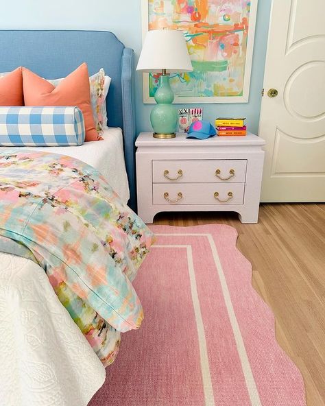 All Posts • Instagram Laura Park Designs Bedroom, Bright Apartment Bedroom, Cute Funky Bedroom, Blue Green Pink Bedroom, Pink Green And Blue Bedroom, Laura Park Bedroom, Blue And Pink Room, Preppy Bedroom, College Bedroom