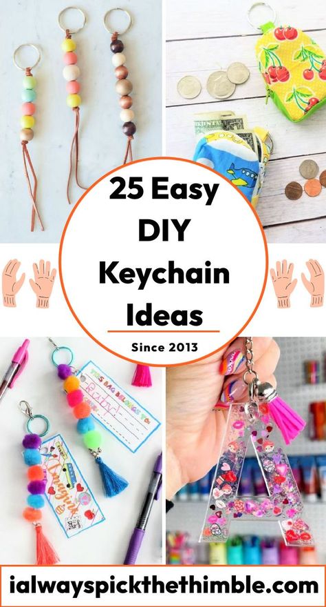 Key Chain Crafts Ideas, Backpack Charms Diy Zipper Pulls, Bead Key Chains For Kids, Big Bead Keychain, Carabiner Keychain Ideas, Making Beaded Keychains, Diy Bag Charms How To Make, Homemade Keychains Diy How To Make, How To Make Keyrings