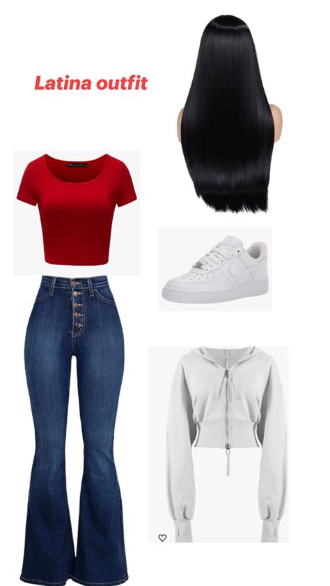 This is a Latina outfit as you already know and it’s cute Latina Outfits Casual, Cute Latina Outfits, Latina Clothes, Female Clothes Outfits, Latina Outfit, Latina Outfits, Outfits For Mexico, Latina Fashion Outfits, Latina Fashion