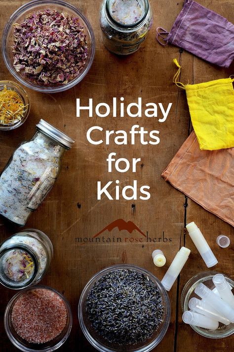 Herbal Christmas Gifts, Herb Activities For Kids, Diy Holistic Christmas Gifts, Diy Herbal Christmas Gifts, Herb Crafts, Herbal Crafts, Diy Holiday Crafts, Christmas Diy Kids, Fun Holiday Crafts