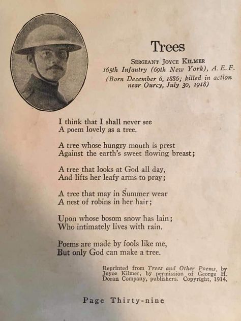 Poems By Famous Poets, Joyce Kilmer, Tree Poem, Meaningful Poems, Soul Poetry, Poetic Words, Short Poems, Writers And Poets, Literature Quotes