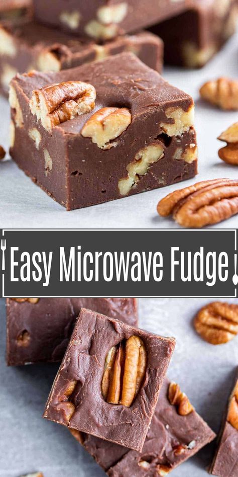 Easy Fudge With Condensed Milk, Sweetened Condensed Milk Fudge Microwave, Chocolate Fudge With Nuts Recipes, Easy Microwave Fudge Condensed Milk, Condensed Milk Fudge Microwave, Condensed Milk Recipes Fudge, Quick Fudge Condensed Milk, 3 Ingredient Microwave Fudge, Sweetened Condensed Fudge