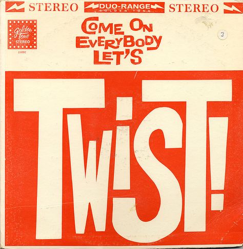 The Twist was THE dance in 1962. This year, Chubby Checker’s 1961 recording of "The Twist" returned to the Billboard charts as the #1 song for the year. "The Twist" was so popular that many other artists recorded songs about the dance, with seven other twist songs becoming hits in 1962! Giggle Water, 1970s Aesthetic, Illustration Design Graphique, Art Department, Record Sleeves, Typography Inspiration, Modern Graphic Design, The Good Old Days, 로고 디자인