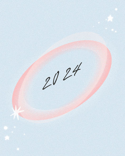 Pastel Y2K 2024 New Year Instagram Post