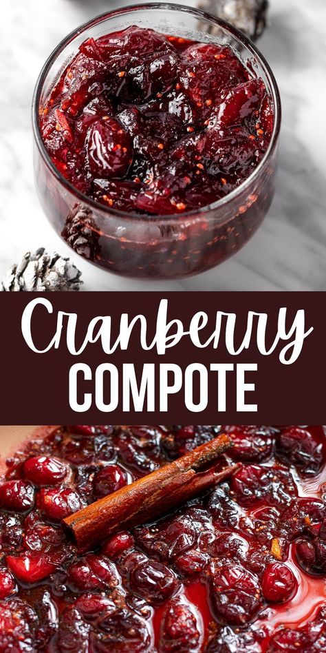 Bourbon Cranberry Compote, Cranberry Compote Thanksgiving, Cranberry Orange Compote Recipe, Half Baked Harvest Cranberry Sauce, Gourmet Cranberry Sauce, Cranberry Compote For Cheesecake, Cranberry Orange Compote, Whole Berry Cranberry Sauce Recipes, Cranberry Side Dish Recipes