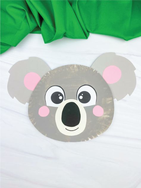 Koala Template Free Printable, Koala Template, Parade Banner, Koala Craft, Animal Crafts Preschool, Zoo Crafts, Zoo Animal Crafts, Plate Template, Alphabet Animals