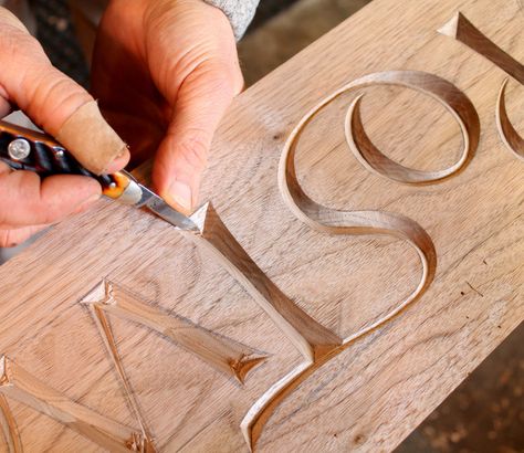 Carving Letters In Wood, Lettering Projects, Dremel Carving, Wood Carving Tools Knives, Dremel Projects, Carved Wood Signs, Dremel Wood Carving, Chip Carving, Wood Carving Patterns