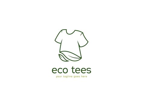 Eco friendly tee tshirt maker brand logo... | Premium Vector #Freepik #vector #organic-logo #bio-logo #fresh-logo #organic-leaf Logo Sustainability, Sustainability Logo, Eco Logo Design, Bio Logo, Eco Friendly Logo, Eco Friendly Clothing Brands, Logo Outline, Fresh Logo, Eco Logo