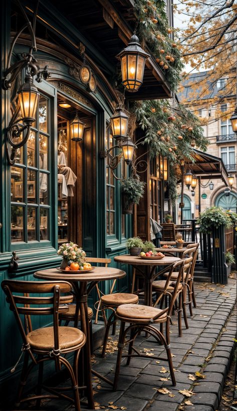 Old Cafe Design, Old Cafe Aesthetic, Writers Space, German Cafe, Parisian Coffee Shop, Cafeteria Aesthetic, French Chateau Homes, French Coffee Shop, France Cafe