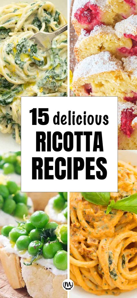 Ricotta Recipes Vegetarian, Pasta With Riccota Cheese, Things To Do With Ricotta Cheese, Pasta And Ricotta Cheese Recipes, Riccota Cheese Pasta, Riccota Cheese Recipes Dinners, What To Do With Ricotta Cheese, Healthy Ricotta Cheese Recipes, Riccota Cheese Recipes Ricotta