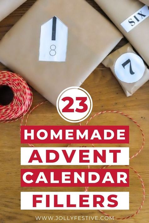 23 cheap easy DIY filler ideas for homemade advent calendars. Advent calendar filler ideas that can be made at home. Perfect relaxed Christmas craft ideas. These are DIY advent calendar fillers for kids, teens and adults alike. Perfect for filling advent calendars whilst keeping costs low. And ideal for making in bulk to fill multiple advent calendars. Advent Calendar Fillers For Baby, Cheap Diy Advent Calendar, Personal Advent Calendar, Easy Diy Bulk Christmas Gifts, Ideas For Filling Advent Calendar, Advent Present Ideas, Advent Calendar Gift Ideas For Men, Small Things To Put In Advent Calendar, Home Made Advent Calendar Kids