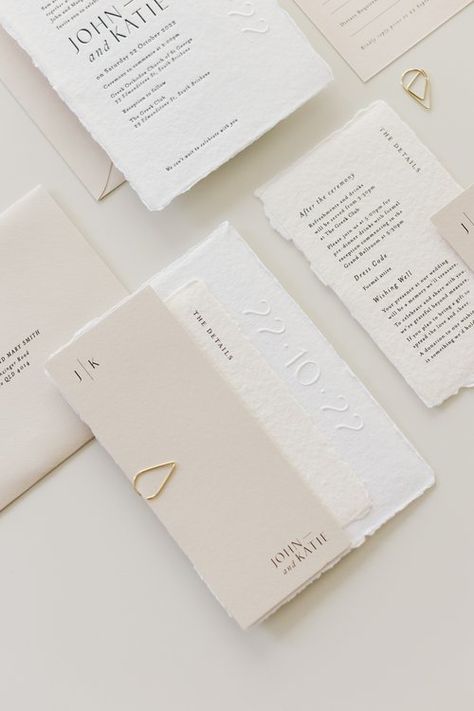 Home Made Paper, Embossed Invitations, Embossed Wedding Invitations, Wedding Ceremony Invitations, Timeless Wedding Invitations, Ceremony Invitation, Classy Wedding Invitations, Minimal Wedding Invitation, Letterpress Wedding