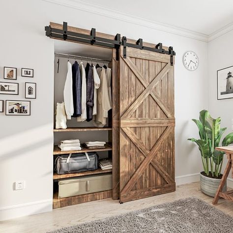 Barn door closet