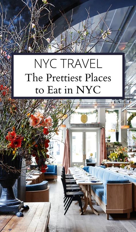 Discover today the most instagrammable restaurants in NYC; from floral cafes to cute rooftops and secret, pretty places to eat in New York City, you'll find it all here! best places to visit in nyc | where to eat in nyc | nyc travel guide | nyc food guide | best restaurants in new york city | most beautiful restaurants in nyc | best things to do in nyc | best street food in nyc | best coffee shops in nyc | best photo spots in nyc | cutest cafes in nyc | instagrammable places in nyc Nyc Rooftop Restaurant, Financial District Nyc Food, Nyc Travel Aesthetic, Best Coffee Shops In Nyc, Best Restaurants In Nyc Times Square, Midtown Manhattan Restaurants, Nyc Restaurants With A View, Nyc Restaurants With Kids, Best Places To Eat In Nyc