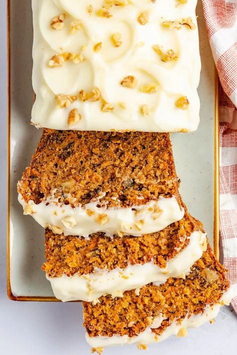 Carrot Cake Loaf Recipe, Recipe Carrot Cake, Carrot Loaf, Carrot Cake Loaf, Moist Carrot Cake, Cake Loaf, Moist Carrot Cakes, Easy Carrot Cake, Ginger Nut