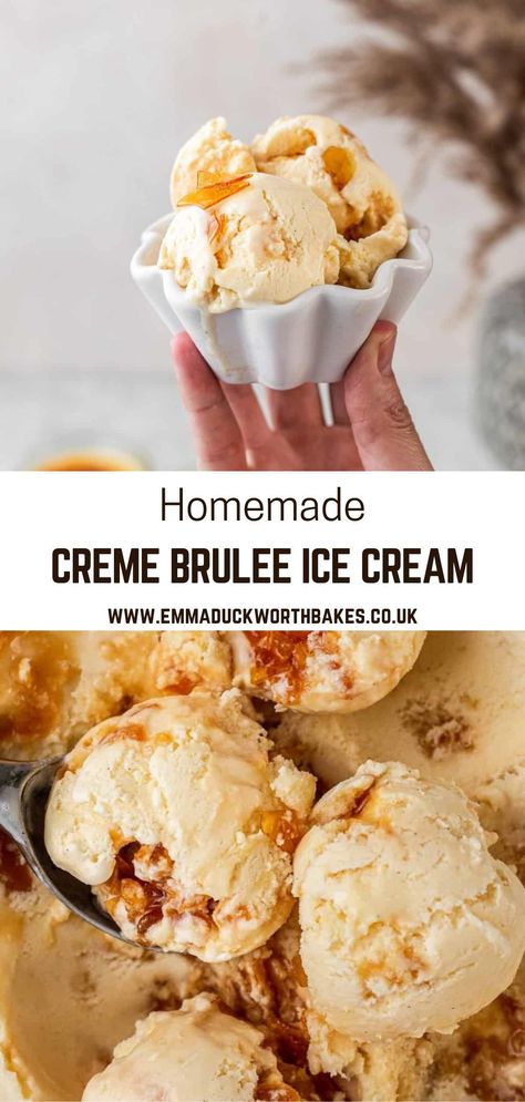 Ice Creme Recipes, Ice Cream With Ice Cream Maker, Chamomile Ice Cream, Savory Ice Cream Recipes, Ice Cream Unique, Ice Cream Plating Ideas, Homemade Ice Cream Flavor Ideas, Creami Gelato Recipes, Vanilla Ice Cream Dessert Ideas