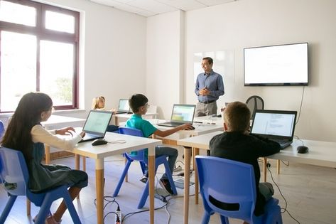 Tata Surya, Computer Teacher, Kids Computer, Computer Education, Computer Class, Sneeze Guard, Colonial History, Teaching Middle School, Desk Space