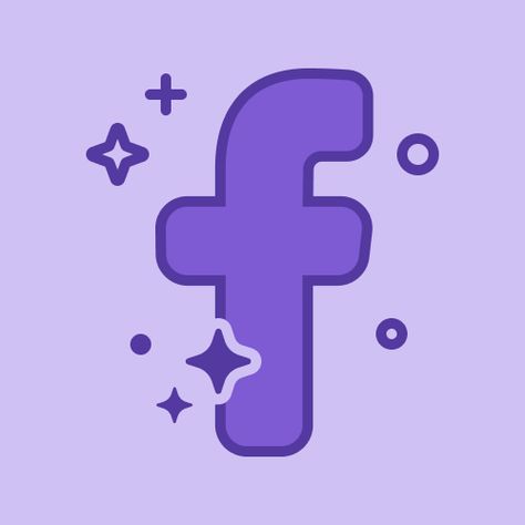 Kawaii App Purple, Theme App Icon Aesthetic Purple, Kuromi App Icons Purple, Icon Design Purple, Purple Aesthetic Icon, Purple App Icon, Bts App, Facebook Icon, Kawaii App