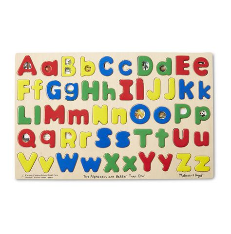 Upper & Lower Case Alphabet Puzzle Wooden Alphabet Puzzle, Letter Learning, Pirate Toys, Alphabet Puzzle, Alphabet Puzzles, Lowercase Alphabet, Rick Y Morty, Wooden Alphabet, Melissa And Doug