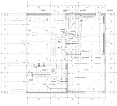 Gallery of Red House / Biuro Toprojekt - 23 Working Drawings Architecture, Detailed Floor Plan, Presentation Inspiration, Architecture Representation, Drawing Sites, Presentation Board Design, Detail Drawing, Drawing Architecture, Concrete Column