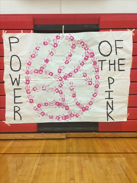 Do in team colors Volleyball Team Posters High Schools, High School Volleyball Posters, Pink Out Signs Volleyball, Pink Out Posters Basketball, Volleyball Spirit Posters, Volleyball Game Themes Student Section, Volleyball Posters For Games Ideas, Dig Pink Ideas, Volleyball Game Signs