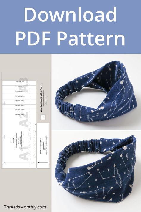 Headband Free Pattern Sewing, Fabric Headband Tutorial Free Pattern, Headbands Patterns Free, Elastic Headband Pattern, Headband Pattern Sewing Free, Sewing Headbands Pattern, How To Sew A Headband With Elastic, Elastic Headband Diy, Make Headbands Diy