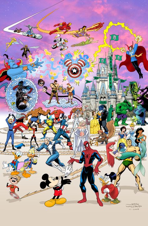 Disney/Marvel-NEAT! Fantastic 4, Images Disney, Brain Rot, Marvel Vs Dc, Disney Planning, Superhero Comics, Phineas And Ferb, Pinturas Disney, Comics Art