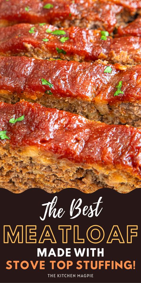 Stove Top Stuffing Meatloaf Quick Easy Meatloaf Recipe, Stove Top Stuffing Meatloaf, Meatloaf Dinner, Delicious Meatloaf, How To Cook Meatloaf, Classic Meatloaf Recipe, Good Meatloaf Recipe, Classic Meatloaf, Best Meatloaf