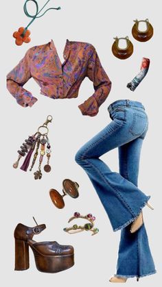 Check out hannahstephens004's Shuffles 70s inspired outfit #outfitinspo #vintage #70s #70saesthetic #70sfashion 70s Dungarees Outfit, That’s So 70s Show Outfits, 70s Outfits School, 70s Funk Outfit, Fancy 70s Outfit, 70s Outfit Inspiration Party, Hippie Look 70s, Summer Hippie Outfits 70s, 70s Aesthetic Fashion Outfit