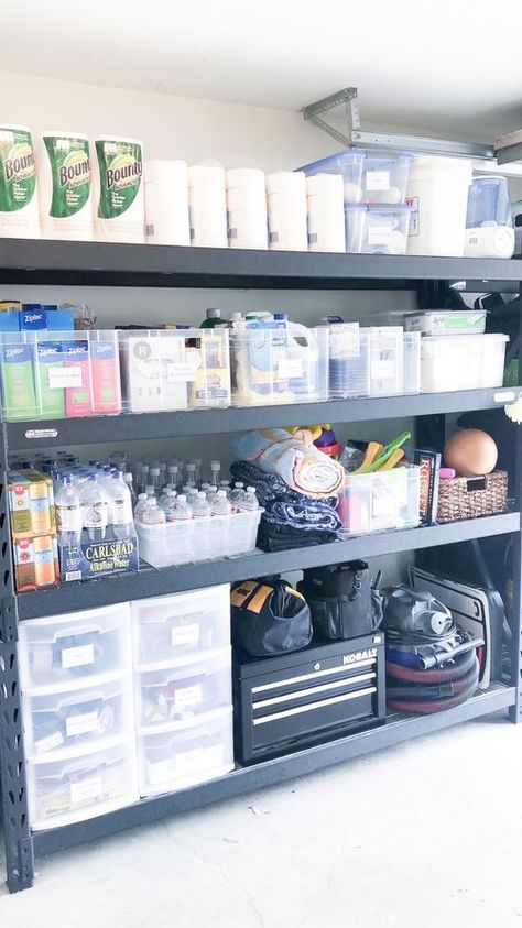 Garage Organization 101 — Life in Jeneral Storage Organization Basement, Garage Pantry Organization, Garage Pull Out Storage, Small Garage Organization Ideas Storage, Storage Organization Ideas Garage, Garage Zone Organization, Ultimate Garage Organization, Pretty Garage Organization, Garage Organization Categories